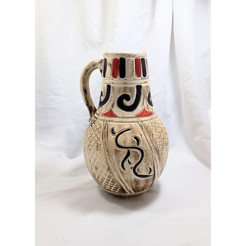 Vintage Southwestern Ceramic Vase Pitcher 9"